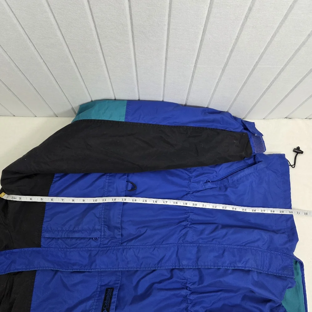 Columbia Vintage Men's Size XL blue full zip‎ colorblock vtg 90s Winter Jacket